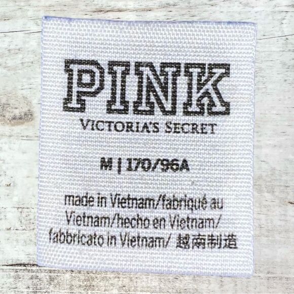 Pink Victoria’s Secret Blue “good vibes all the time” Hoodie Women’s Size Medium - Picture 5 of 6